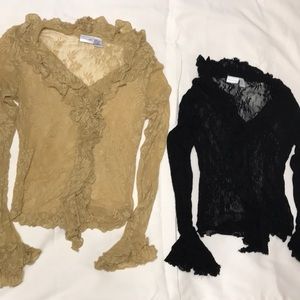 Lace Blouses with long sleeves